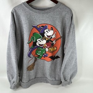 Sweatshirt Rétro 90s Halloween Winnie L'Ourson/Mickey - Taille M, Noir, Neuf Avec étiquettes