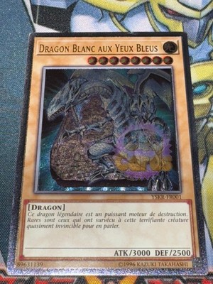 Yu Gi Oh Karte BLAUÄUGIGER WEISSER DRACHE YSKR-FR001 ULTIMATE RARE BESPIELT