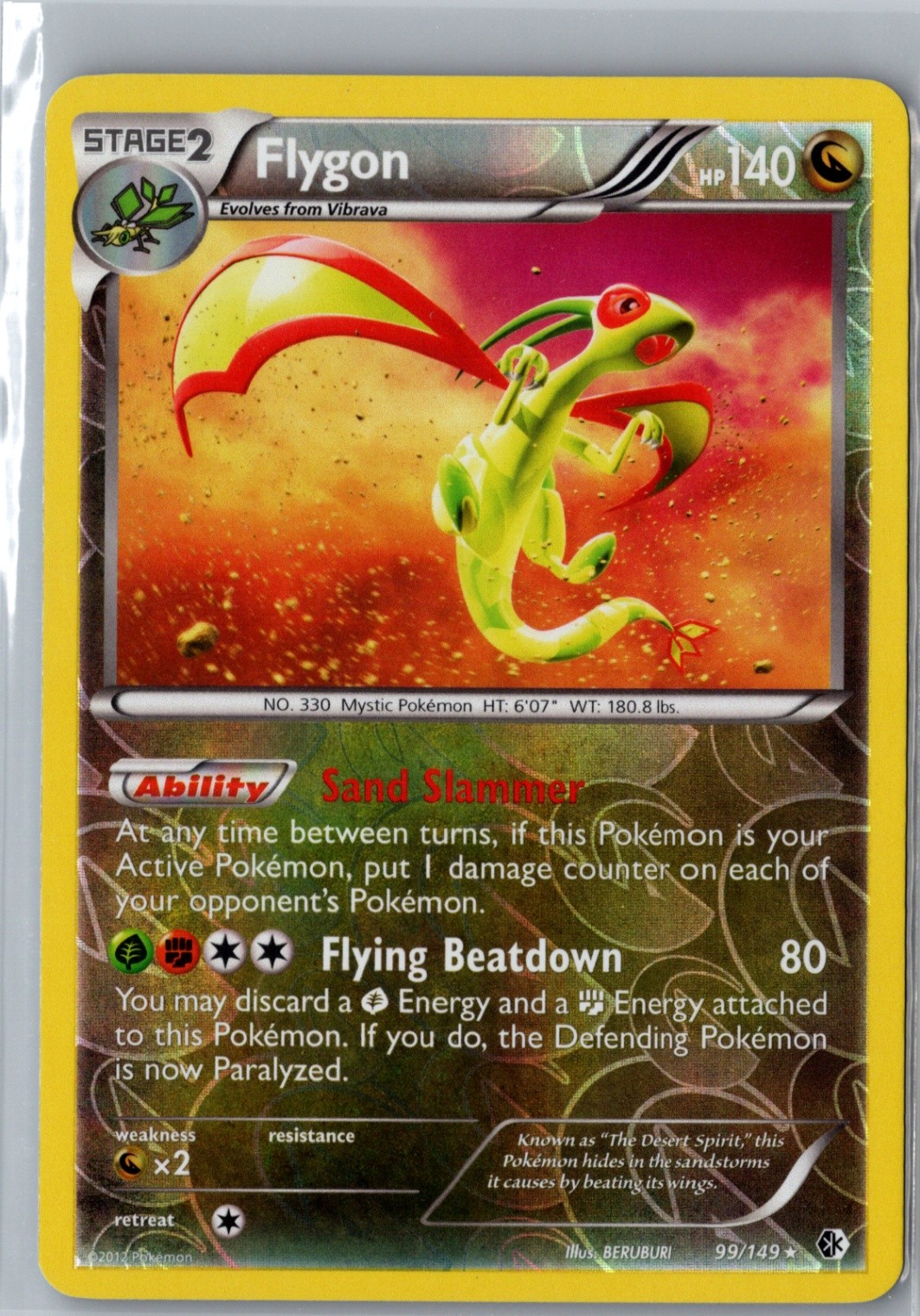 Flygon Holo Rare Boundaries Crossed 99/149 LP