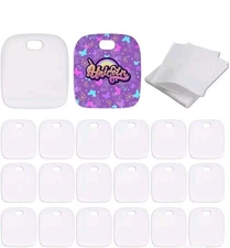 PYD Life 20 Pack Sublimation Scrapers Small White Blanks 2.55" x 2.3" for Vinyl