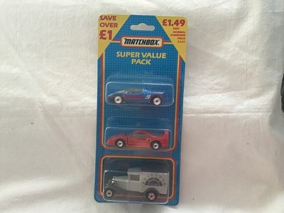 MATCHBOX MB858 TRIPLE PACK - LASER WHEELS QUASER - FERRARI F40 - FORD MODEL A