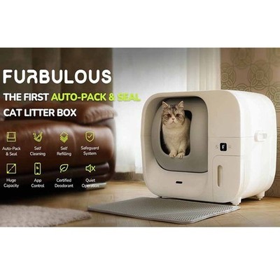 Furbulous Automatic Cat Litter Box Self Cleaning/Pack Refill System,APP Control