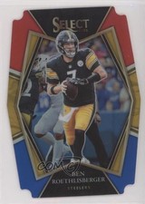 2021 Panini Select Premier Level Red & Blue Prizm Die-Cut Ben Roethlisberger fm0