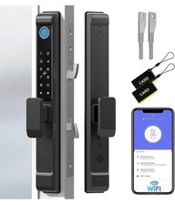Anweller 2885 Mortise Sliding Glass Door Lock, Smart Fingerprint Code Key RFID