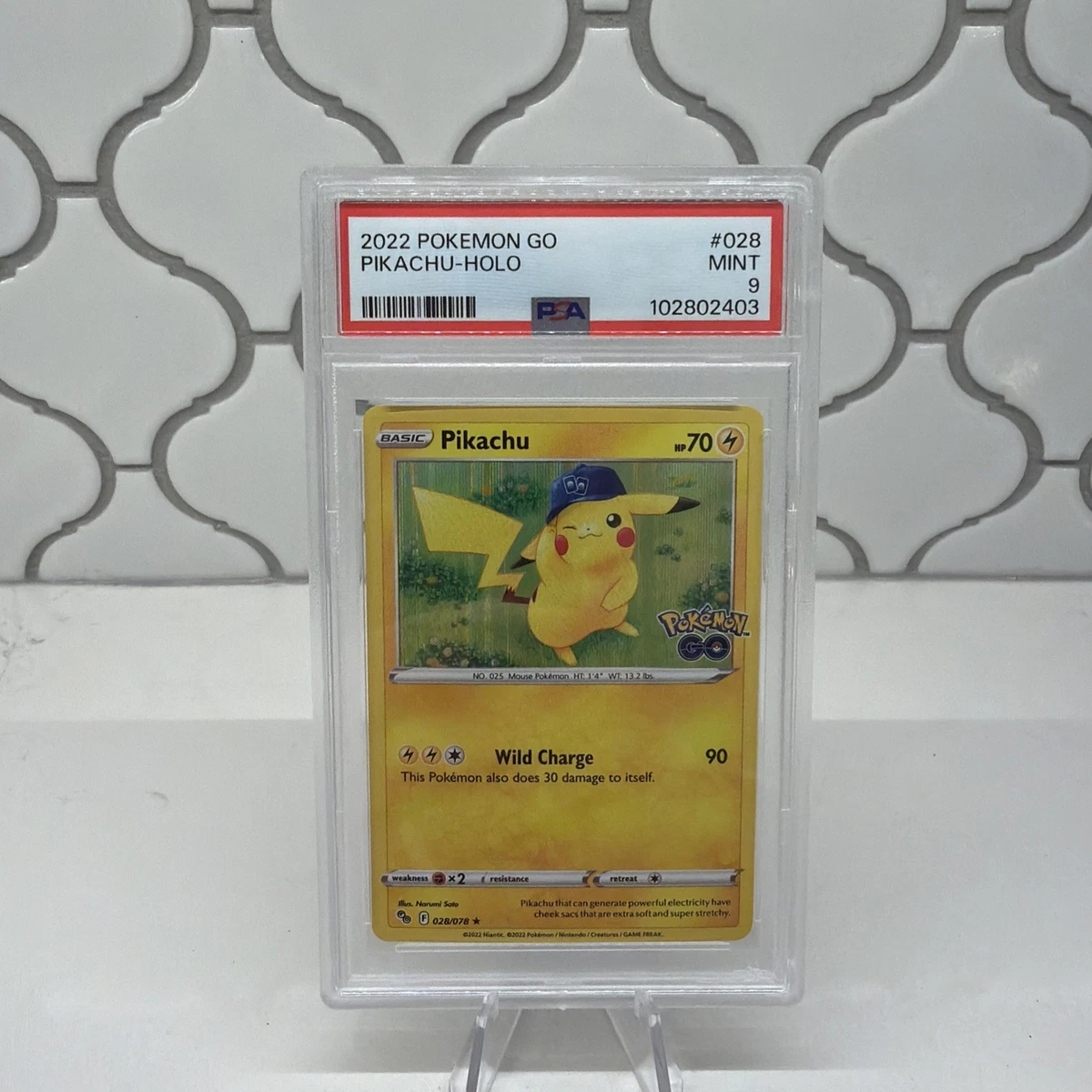 2022 Pokemon Go Pikachu Stamped Holo 028/078 PSA | eBay