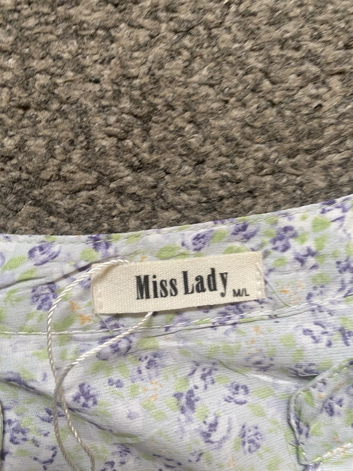 OFF WHITE Abito lungo blu bianco sporco nuovo con etichette taglia M