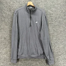 Level Wear Activewear Track Jacket Men L Large Gray Long Sleeve 1/4 Zip Active