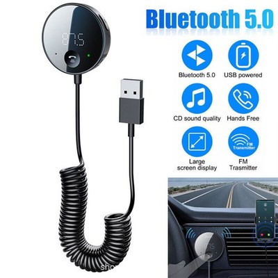 Bluetooth 5.0 FM Transmitter Auto Radio Adapter Freisprecheinrichtung KFZ Kits~