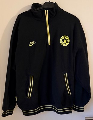 Nike Borussia Dortmund BVB 1/4 Zip Fleecejacke Hoodie 96/97 XL/XXL