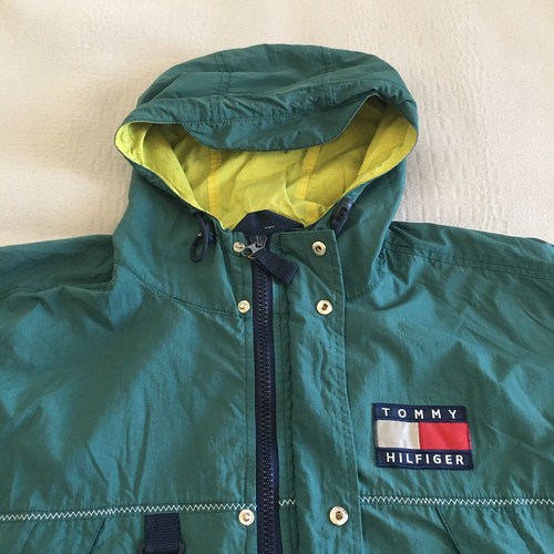 Vintage Tommy Hilfiger Sailing Gear Jacket Size L Full Zip Snap Button Anorak - Picture 19 of 24