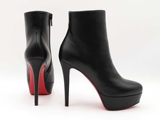 Christian Louboutin Bianca Ankle Boots In Black Leather Size Eu 36 Fw1225lordu