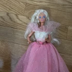 Vintage 90's Twinkle Lights Barbie Doll Mattel Light Up PINK  Fiberoptic Dress