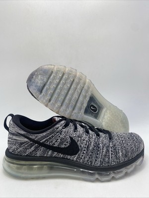 NIKE WMNS FLYKNIT MAX WHITE/BLCK [620659 105] US WMNS SZ 9