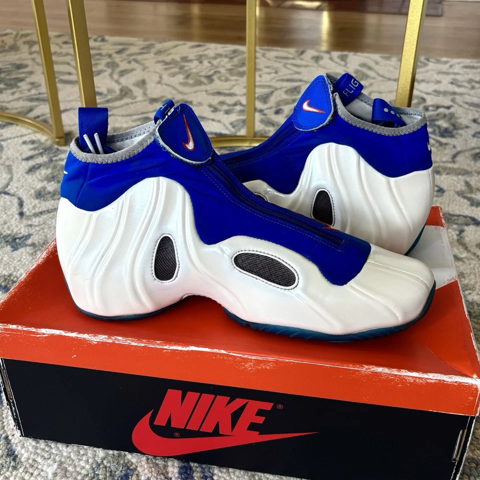 Nike Flightposite 2014 Knicks White Blue Orange Size 7.5  - Image 2 of 4