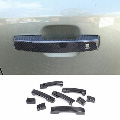 For Defender 110 2020-2023 Dry Carbon Fiber Exterior Side Door Handle Cover Trim