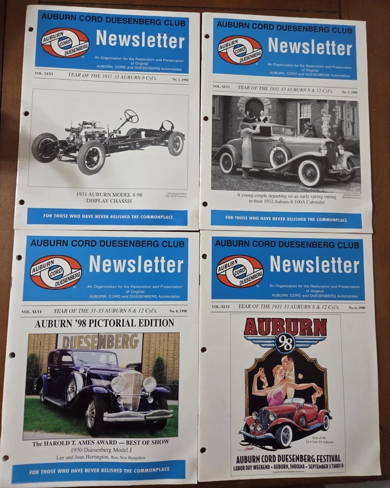 AUBURN CORD DUESENBERG CLUB NEWSLETTER MAGAZINE 39 Issues from 1989-2004 - Image 4 of 4