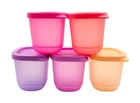 Tupperware Mini Square Cube Snack Food Storer Containers 110ml (5) Set
