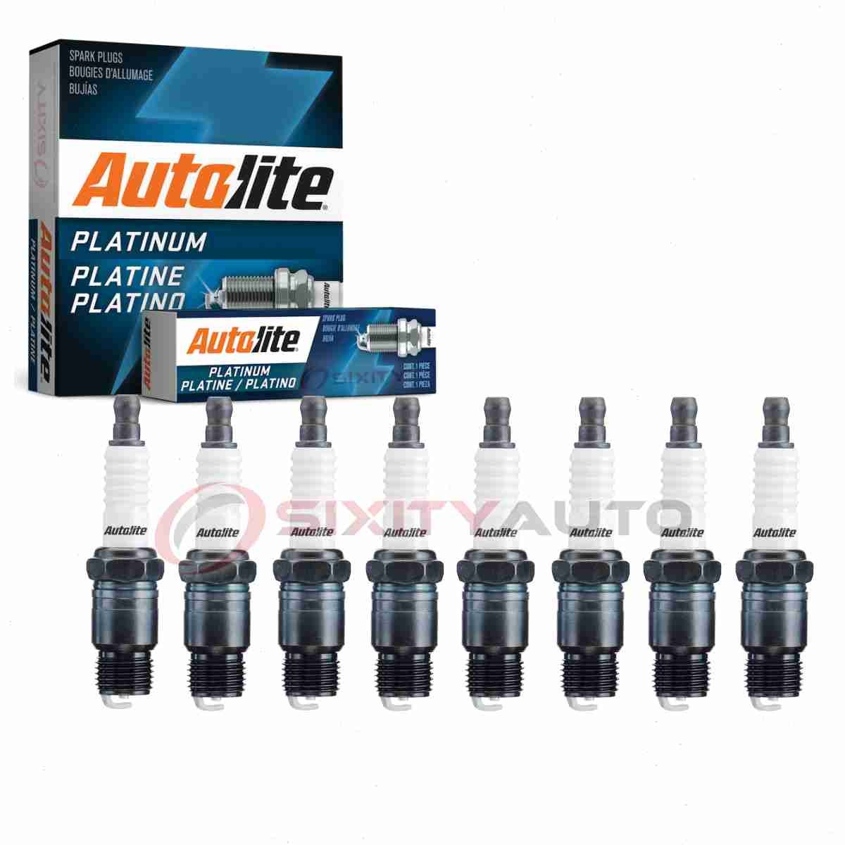8 pc Autolite Platinum Spark Plugs for 1973 Chevrolet P10 Van 5.0L 5.7L 7.4L fv