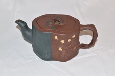 Yixing Zisha "Three Friends of Winter" Handmade Vintage Ceramic Teapot.