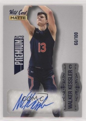 2022 Matte Draft Premium Silver - Blue Foil Walker Kessler Rookie Auto RC qf8