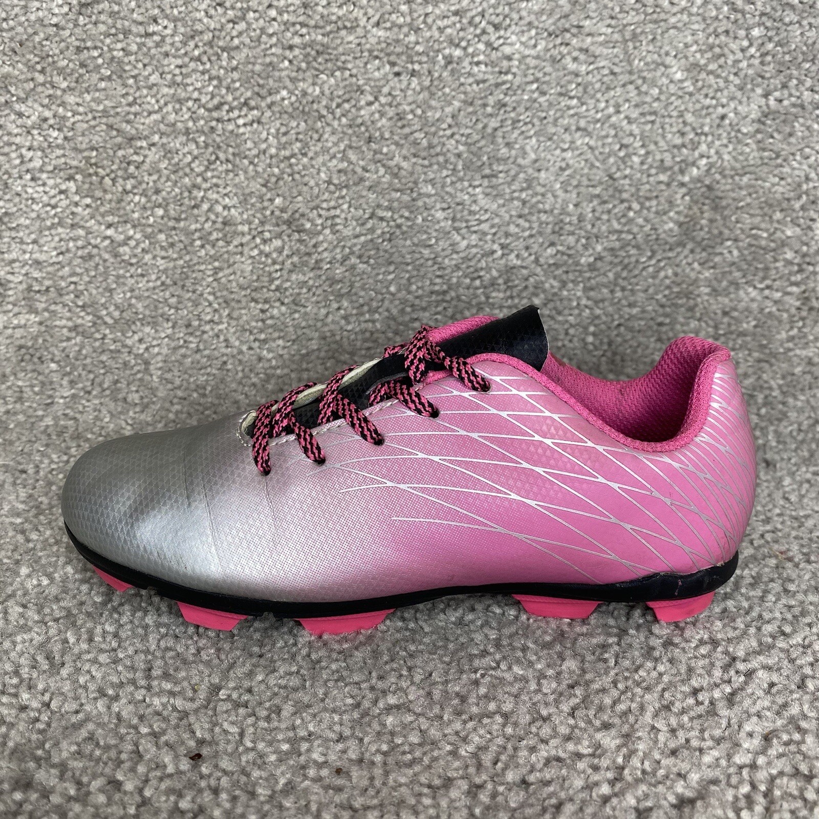 9k DSG Kids Ocala 1.0 FG Pink Silver Soccer Cleats Girls Youth Sport