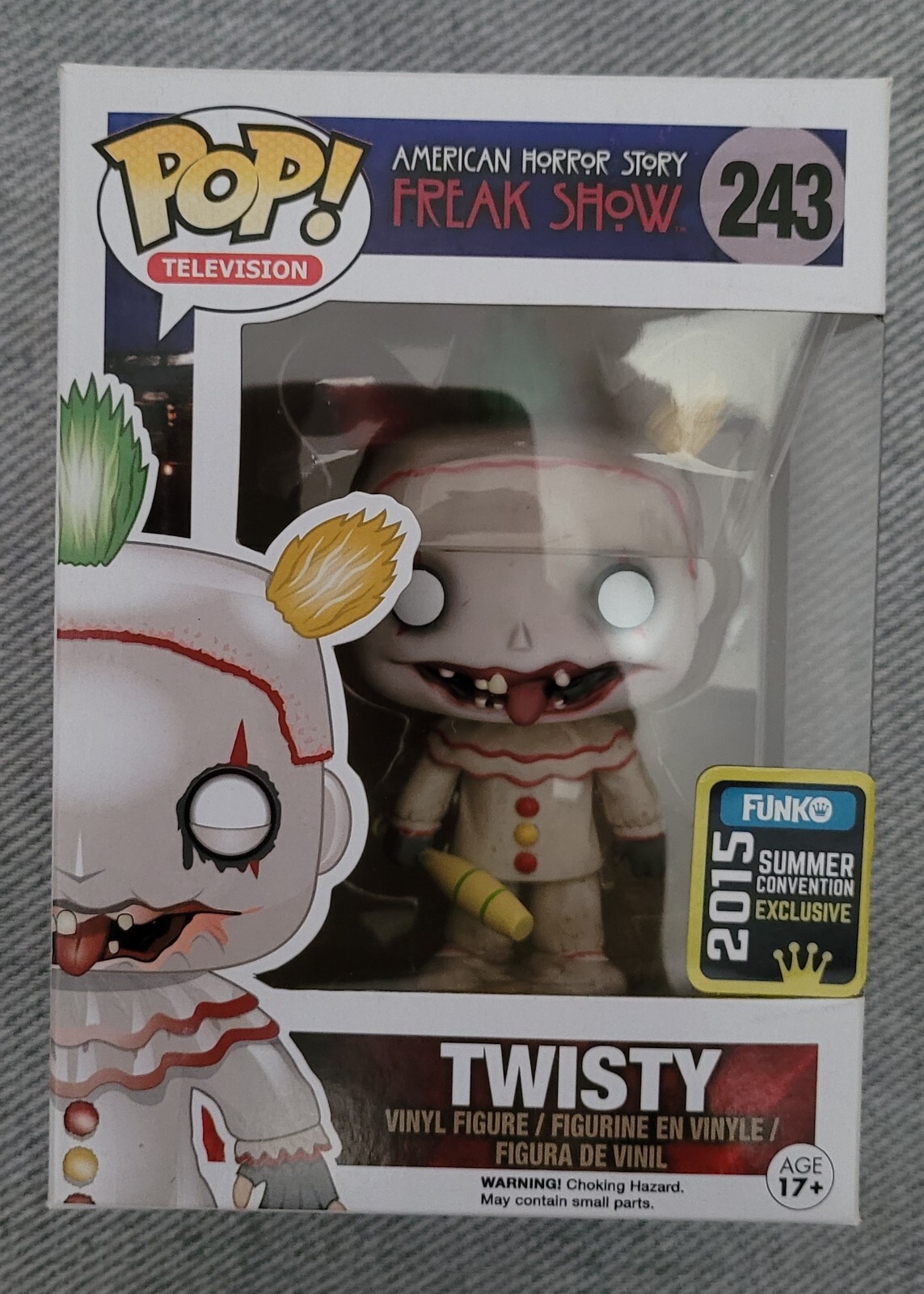 Funko Pop Vinyl American Horror Story #243 Twisty Unmasked 2015 SDCC Exclusive ✨