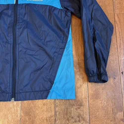 Boys Columbia Full Zip Rain Jacket Coat Windbreaker Blue sz XS (6/7) - Picture 4 of 9