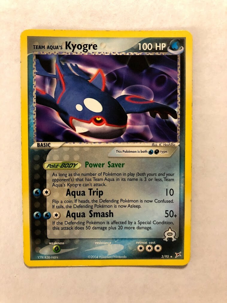 ポケモンカードゲーム aqua Kyogre adv Team Aqua's Kyogre Pokemon Card Vintage Holo Rare 2003 Japan