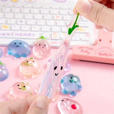 3Pc Fruit Squeeze Toy Peach Pineapple Grape Squishy Pinch Kneading Antistres _r1
