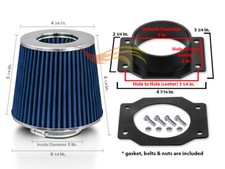 Air Intake Adapter Blue Cone Dry Filter For Nissan 87-99 Maxima 300zx 3.0l