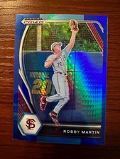 2021 Panini Prizm Draft Picks Blue Wave #198 Robby Martin