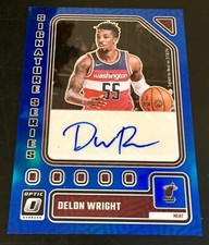 23/24 Optic #SS-WGT Delon Wright Autograph Blue Refractor 16/25 Heat Wizards