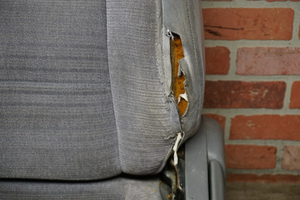 TOYOTA SUPRA 1990 GRIS ASIENTO DELANTERO IZQUIERDO LADO DEL CONDUCTOR COJÍN REPOSACABEZAS OEM Foto 3 de 4