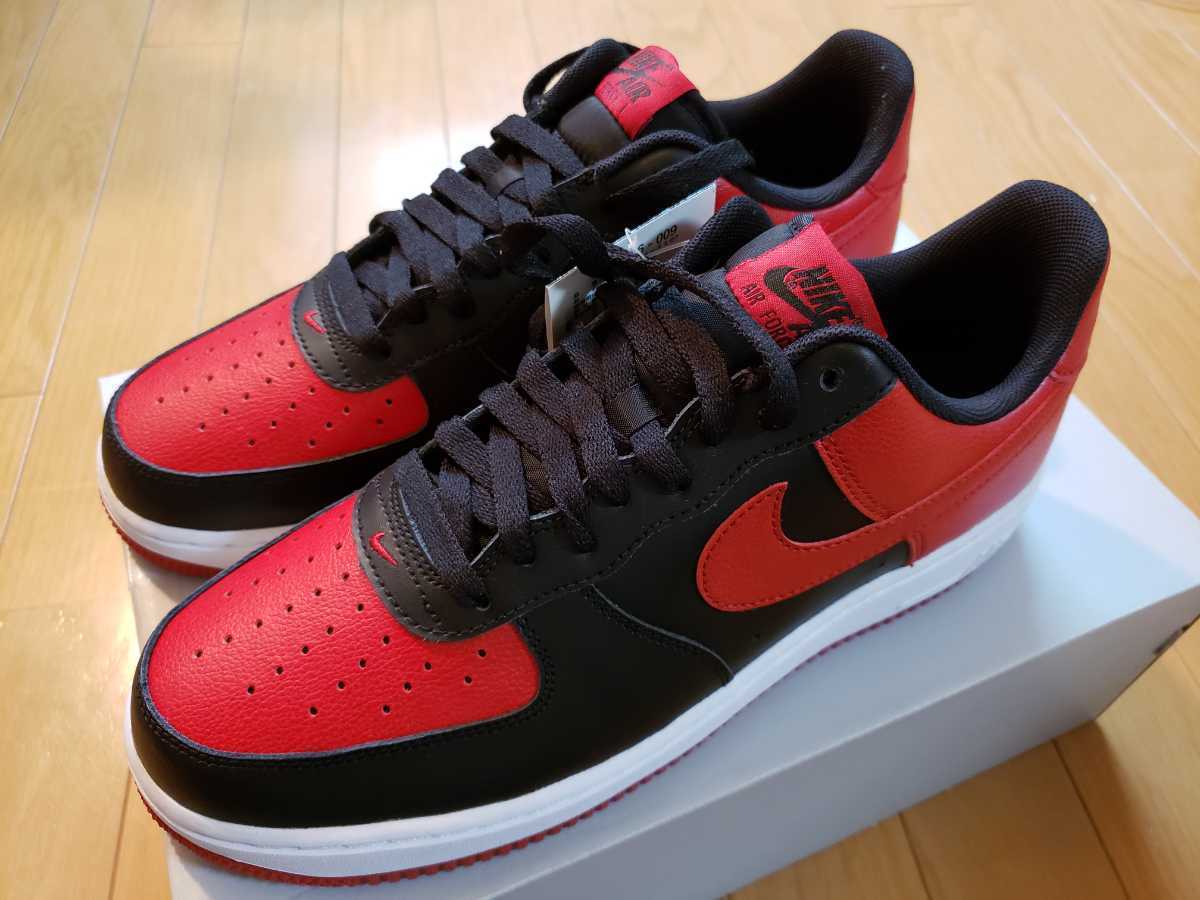 Nike Air Force 1 Low Men Size 9US Red Black Limited Bulls Edition