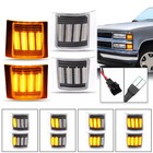 4PCS LED Sequential Clear Corner Side Marker Light For Chevy C/K 1500 2500 94-99