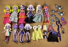 Capsule Chix Dolls Lot of 10 Dolls Including Clothes & Accessories