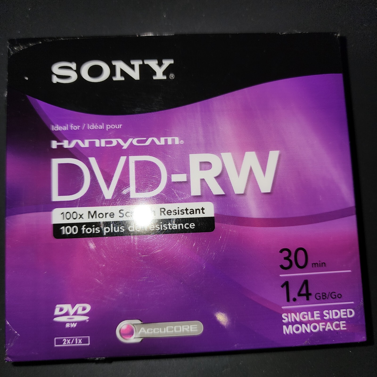 2 Pack Sony Handycam DVDRW 30 Min. 1.4 GB Brand