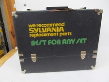 Vintage Sylvania Radio Box for Repair Service Man Case w/ Vacuum Tubes Lot
