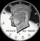 1992-2018 S Silver Proof Kennedy Half Dollar 90% Gem, RANDOM years, 1 coin lot