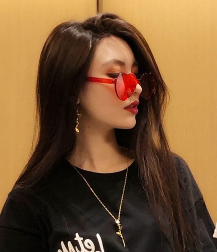 Valentines Heart Shape Sunglasses Red Color Rimless Love Eyewear Cute... - Picture 4 of 4