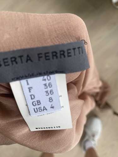 Alberta Ferretti dusty pink silk chiffon gown NEW 40 or 4 long dress - Picture 11 of 13
