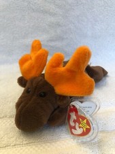 Ty beanie baby- Chocolate the moose- 1993- PVC pellets- Mint condition