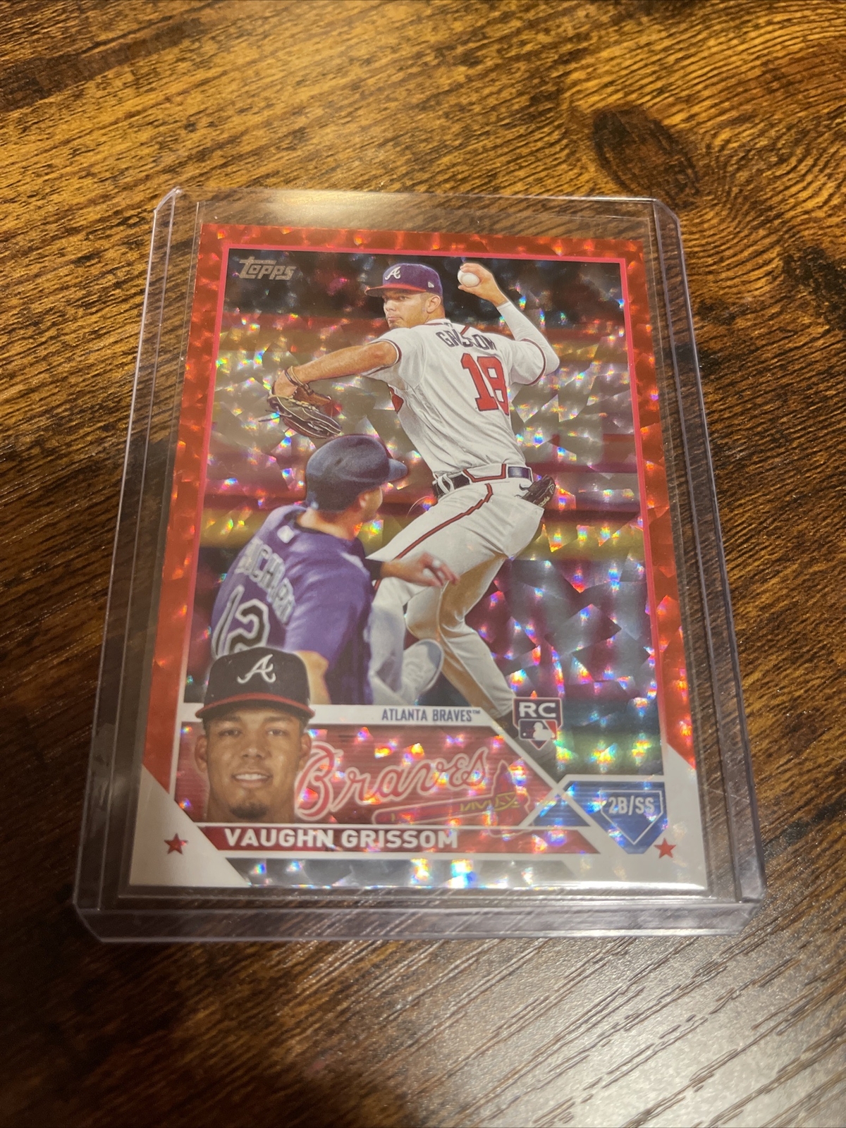 MINT 2023 Topps Series 1 Red Foil Ice VAUGHN GRISSOM #275 Rc Braves /199 Red Sox