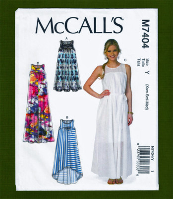 Easy Pullover Summer Dress Sewing Pattern~Loose Fit! (Sizes XS-M) McCalls 7404