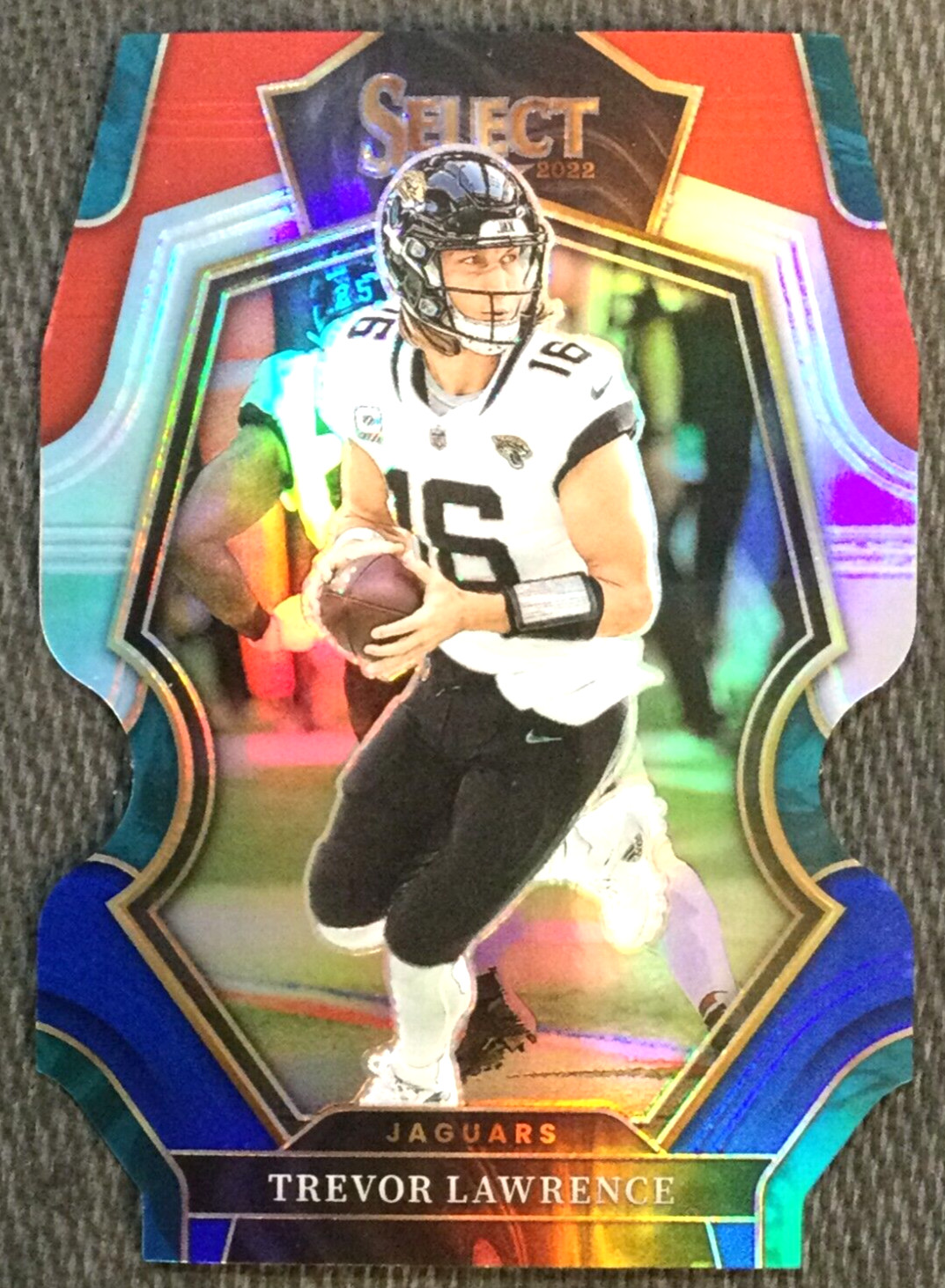 2022 Panini Select Red Blue Die-Cut #145 Trevor Lawrence Jacksonville Jaguars