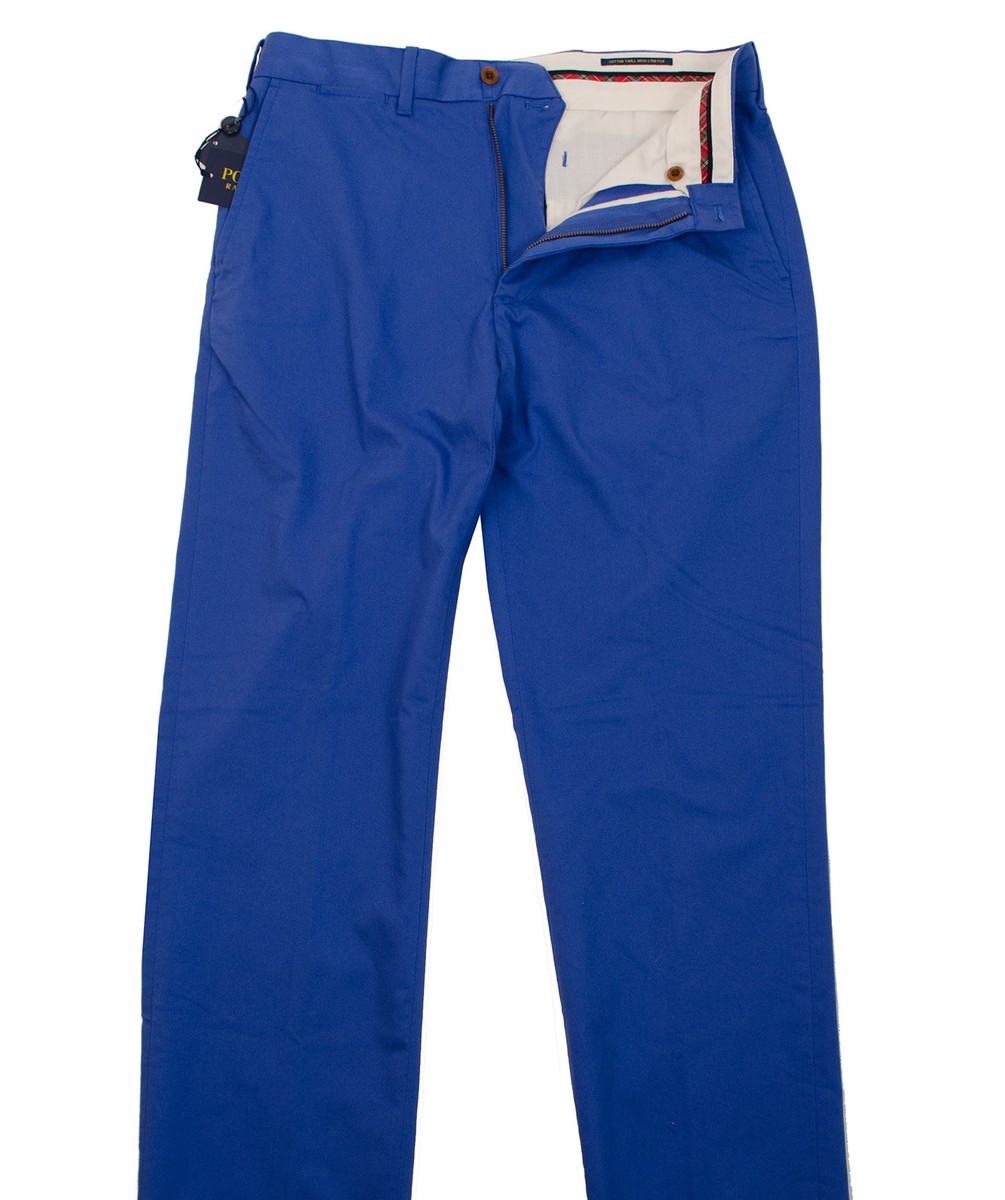 POLO GOLF RALPH LAUREN MEN'S CLASSIC FLAT FRONT PANTS BLUE SAND