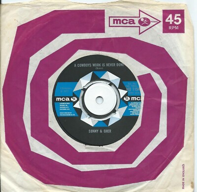 Sonny:A Cowboy's Work Is Never Done/Somebody:UK MCA:1971