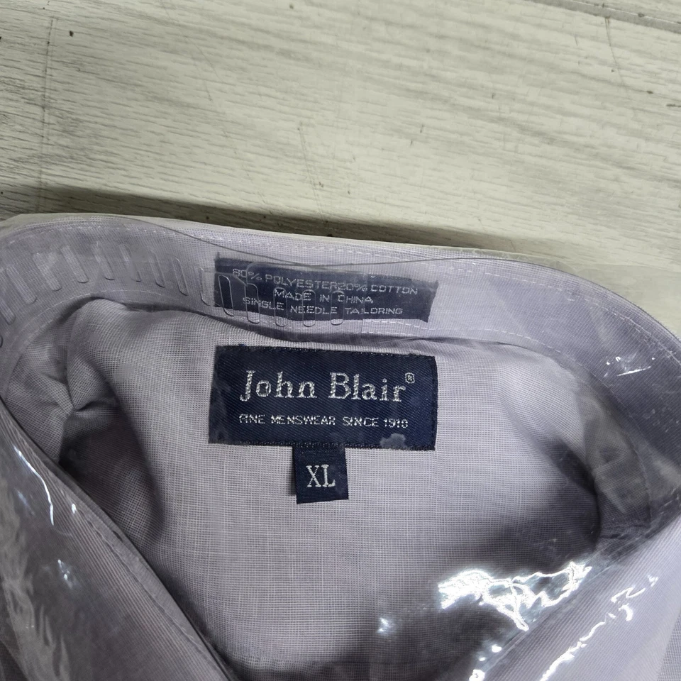 *NUEVO* Camisa John Blair Abotonada Manga Larga CON Corbata Adulto Hombre Talla XL *NUEVA* Foto 3 de 4
