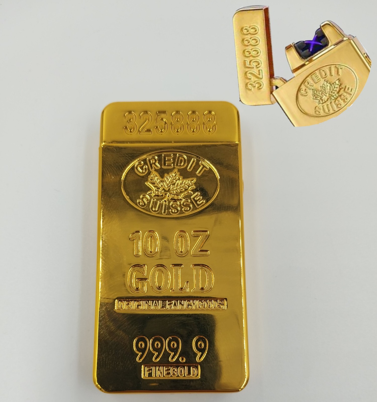 Dual Arc Plasma Gold Bar Lighter  