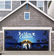 Christmas Nativity Garage Door Banner Cover Decorations 6x13ft, Extra Large